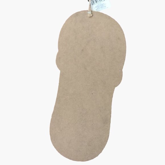 Hello Summer Flip Flop  Sign Tropical Pink Flamingos Luau Beach Patio Pool - Picture 5 of 8